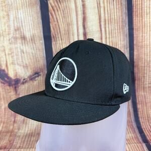 Golden State Warriors New Era Black 9Fifty Adjustable Hat Snapback Baseball Cap